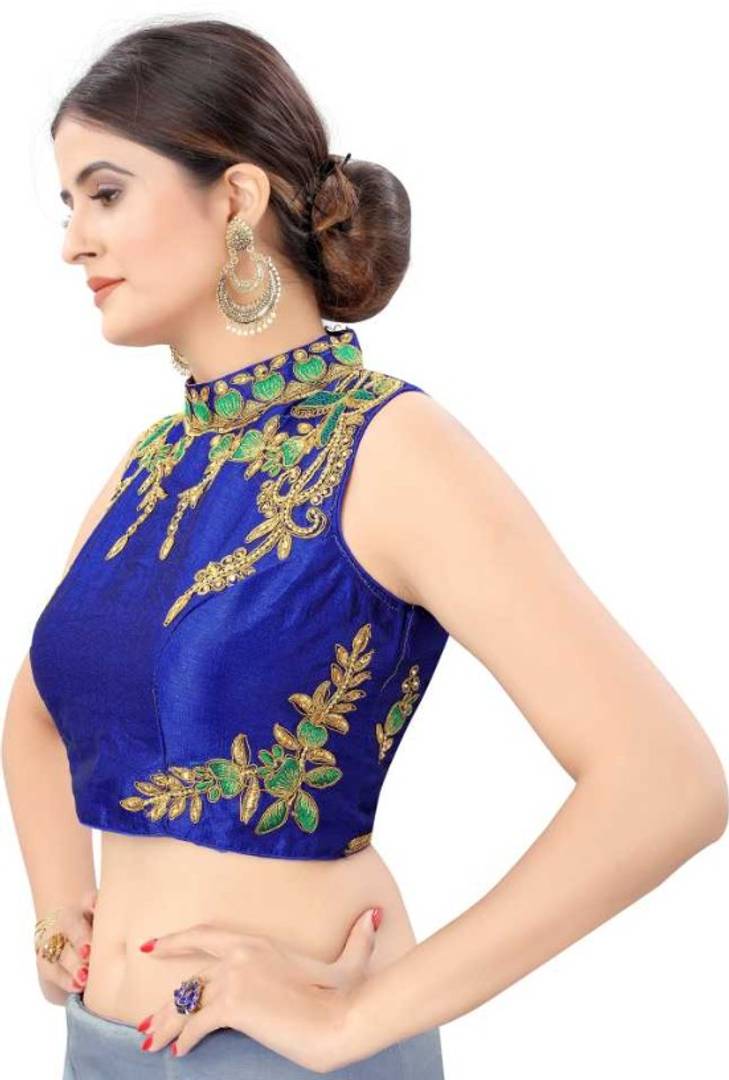 Trendy phantom silk Stitched Blouse for Women
